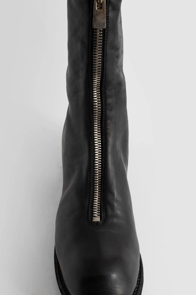 Guidi Rear-zip Horse Leather Boots In Black