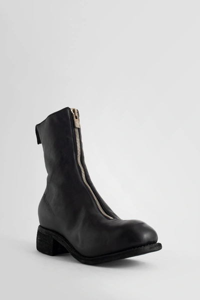 Guidi Rear-zip Horse Leather Boots In Black