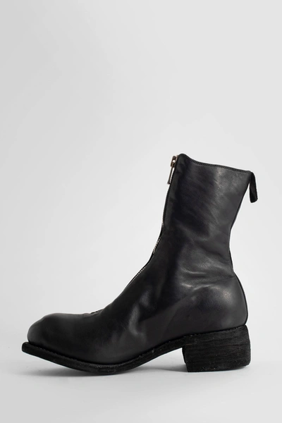 Guidi Rear-zip Horse Leather Boots In Black