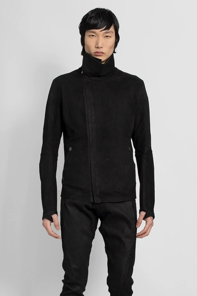 Shop Isaac Sellam Man Black Leather Jackets