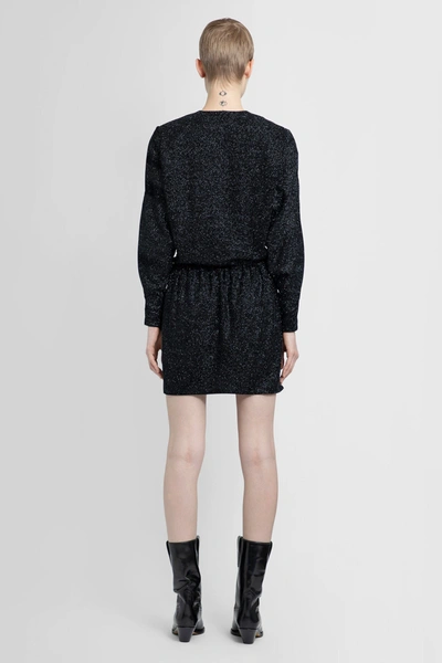 Isabel Marant Étoile Alexane Crystal-embellished Velvet Mini Dress In Black