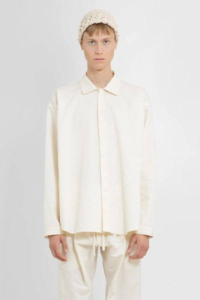 Shop Jan-jan Van Essche Man Off-white Shirts