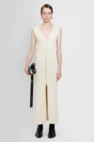 Shop Jil Sander Woman Off-white Dresses
