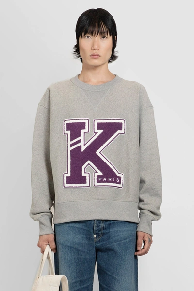 Shop Kenzo Man Grey Sweatshirts