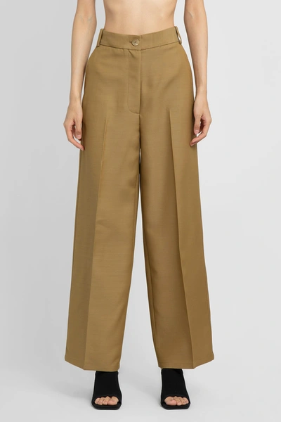 Shop Khaite Woman Brown Trousers