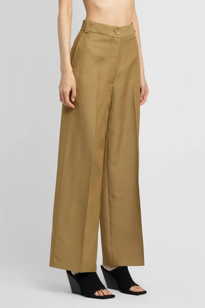 Shop Khaite Woman Brown Trousers
