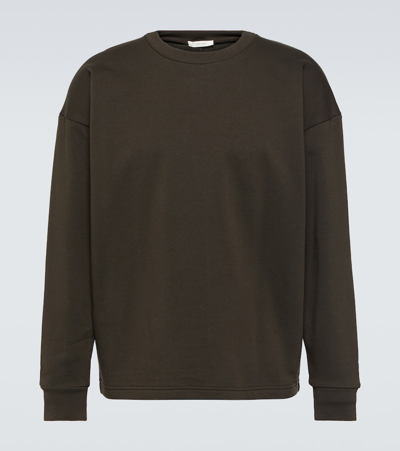 Shop The Row Ezan Cotton Sweatshirt In Brown