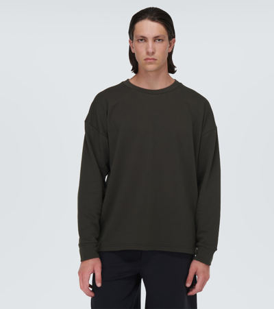 The Row Ezan Cotton Sweatshirt In Brown