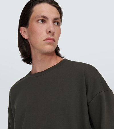 The Row Ezan Cotton Sweatshirt In Brown