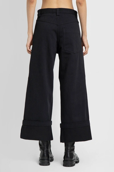 Shop Moncler Genius Woman Black Trousers