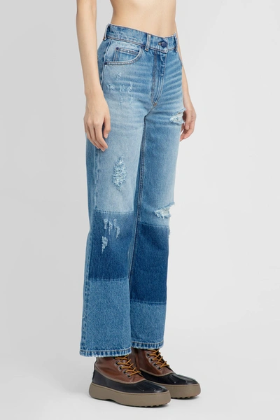Shop Moncler Genius Woman Blue Jeans