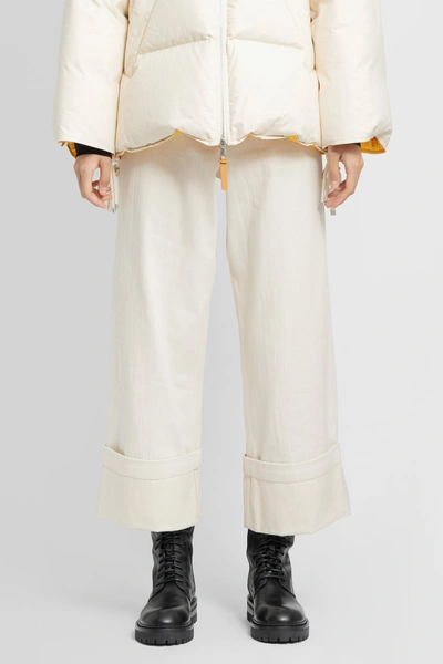 Moncler Genius 2 Moncler 1952 Oversize Folded Cuff Trousers In White