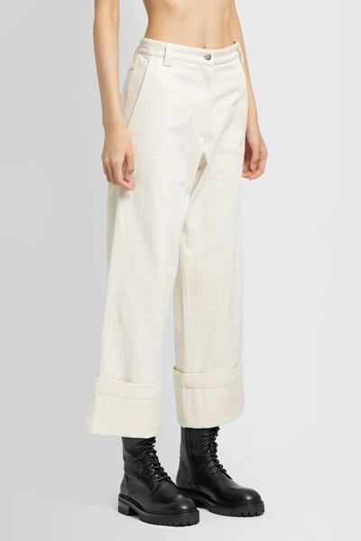Moncler Genius 2 Moncler 1952 Oversize Folded Cuff Trousers In White