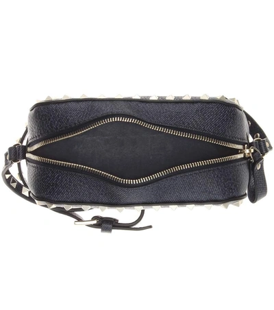 Shop Valentino Garavani Rockstud Leather Cross-body Bag In Blue