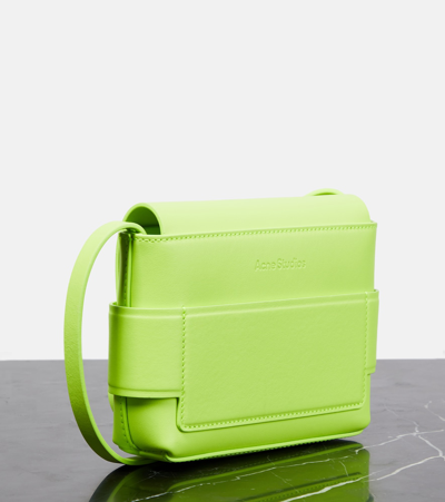 Shop Acne Studios Musubi Leather Shoulder Bag In Green