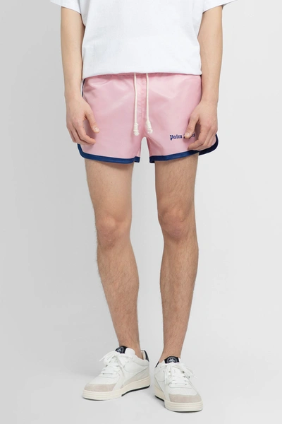 Shop Palm Angels Man Pink Shorts