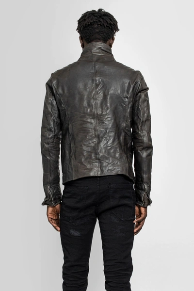 Shop Poème Bohèmien Man Brown Leather Jackets