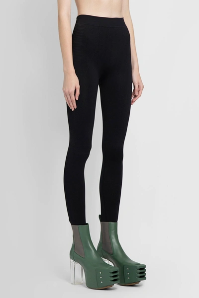 Rick Owens Black Knit Active Leggings In Black
