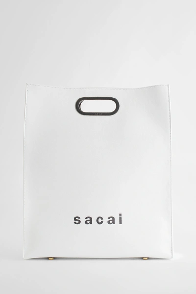 Sacai Woman White Tote Bags | ModeSens