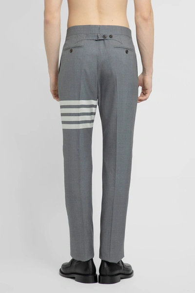 Shop Thom Browne Man Grey Trousers