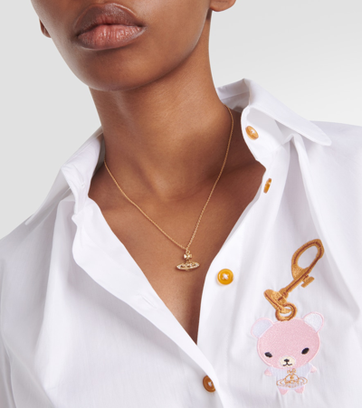 Vivienne Westwood Pina Crystal-embellished Necklace In Gold