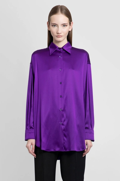 Shop Tom Ford Woman Purple Shirts