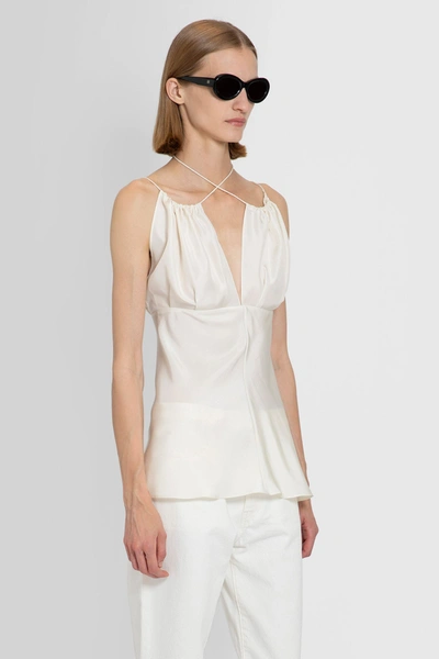 Shop Totême Woman Off-white Tops