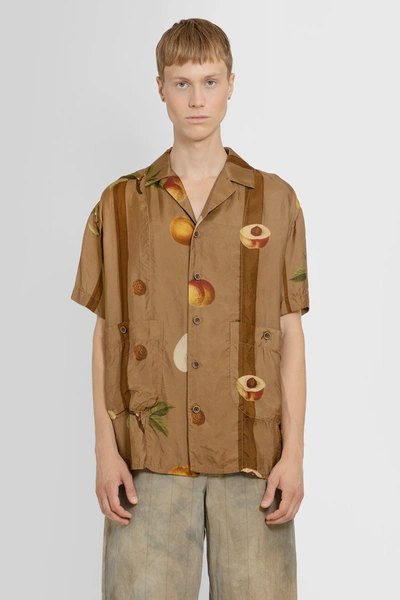 Shop Uma Wang Man Beige Shirts