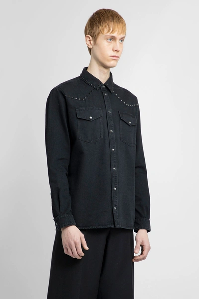 Shop Valentino Man Black Shirts