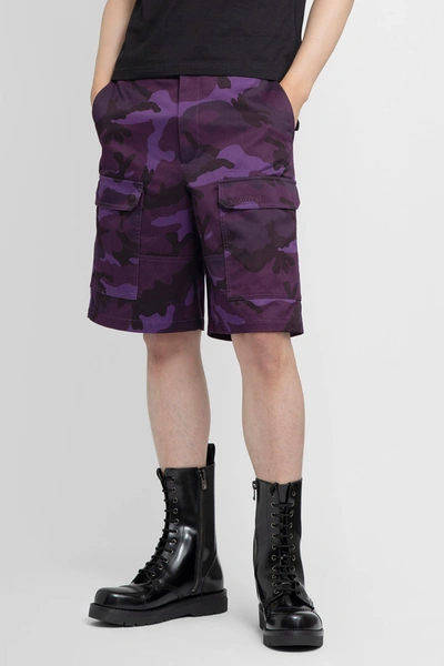 Shop Valentino Man Purple Shorts