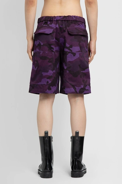 Shop Valentino Man Purple Shorts