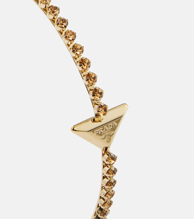 Prada Embellished Headband In Gold