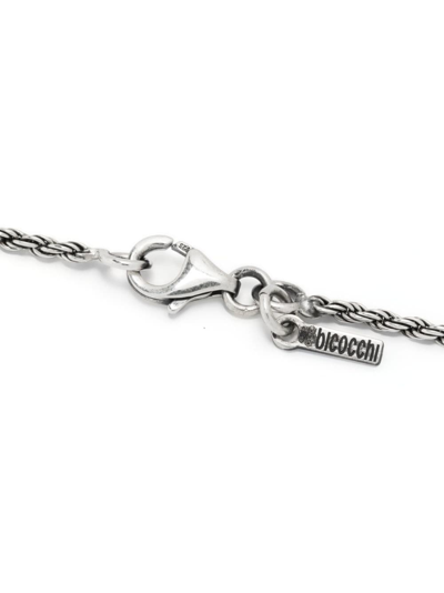 Shop Emanuele Bicocchi Tie-crochet Twisted Necklace In Silver