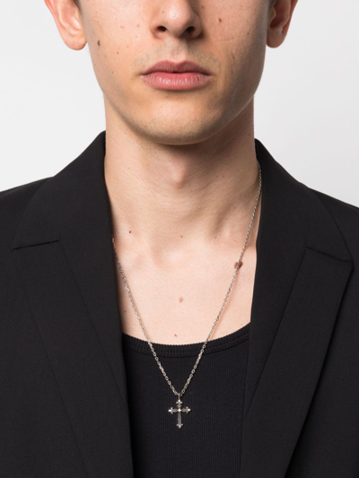 Shop Emanuele Bicocchi Cross-pendant Necklace In Silber