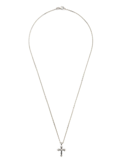 Shop Emanuele Bicocchi Cross-pendant Necklace In Silber