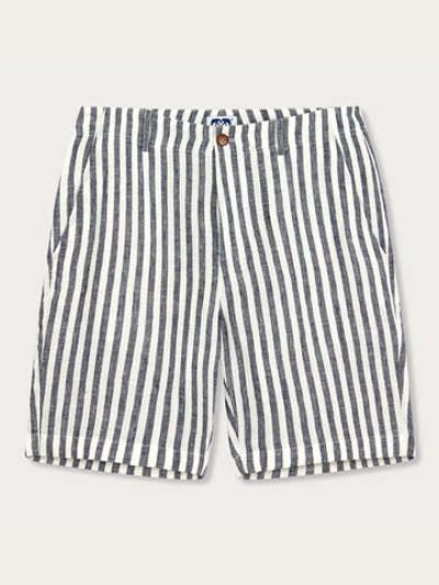 Shop Love Brand & Co. Men's Navy Lines Burrow Linen Short