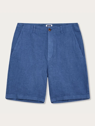 Shop Love Brand & Co. Men's Deep Blue Burrow Linen Short