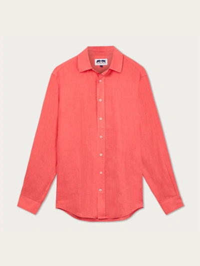 Shop Love Brand & Co. Men's Coral Rose Abaco Linen Shirt