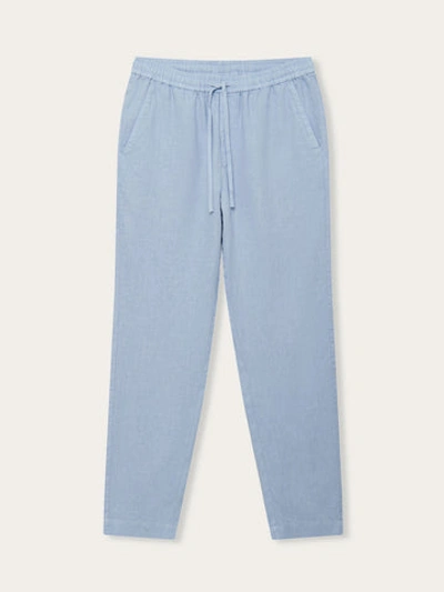 Shop Love Brand & Co. Men's Sky Blue Eleuthera Linen Trousers