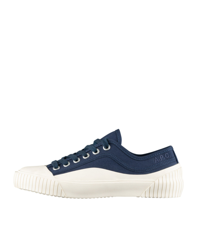 Shop Apc Iggy Low Sneakers In Iah - Dark Blue