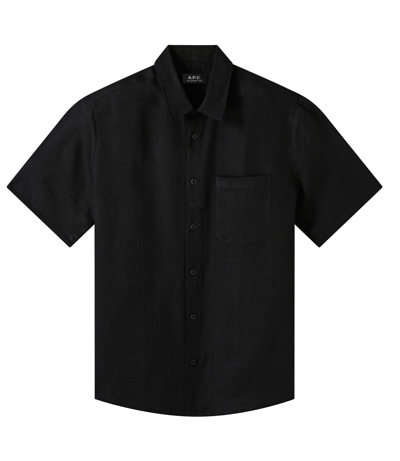 Shop Apc Bellini Logo Short-sleeve Shirt In Lzz - Black