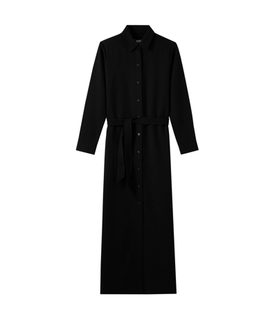 Shop Apc Gwyneth Dress In Lzz - Black