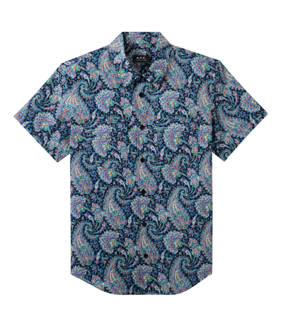 Shop Apc Jim Short-sleeve Shirt In Iaa - Blue