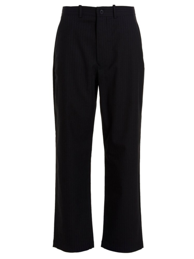 Shop Closed Pinstriped Straight Leg Trousers In Multi