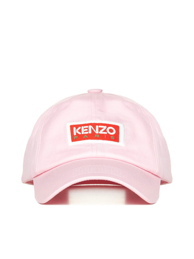Shop Kenzo Logo Embroidered Baseball Cap In Pink