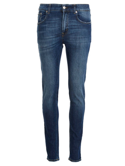Shop Department 5 Logo Patch Skinny Jeans In Blue