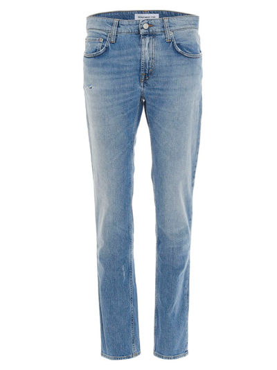 Shop Department 5 Skeith Logo Patch Slim Jeans In Blue