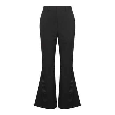 Shop Sacai Flared Trousers In Black