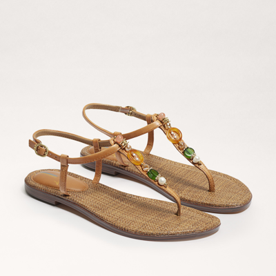 Shop Sam Edelman Gigi Retro Thong Sandal Natural In Beige