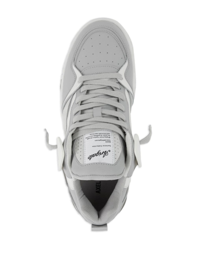 Shop Axel Arigato Astro Panelled Leather Sneakers In Grey